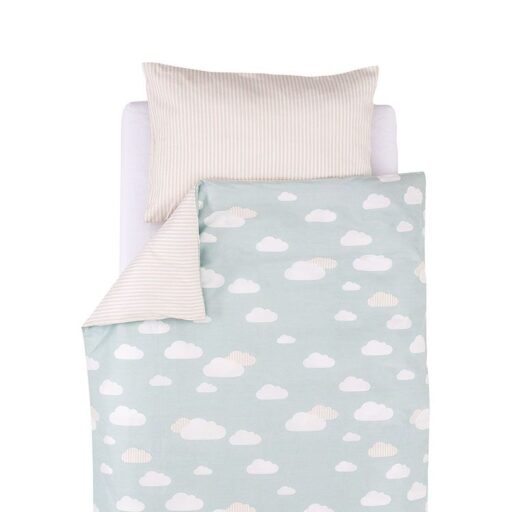 璀夢地奧地利【Trumeland】枕被套組 - 白雲朵朵