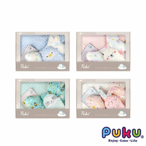 PUKU 藍色企鵝星月暖暖樂豆禮盒(四款)