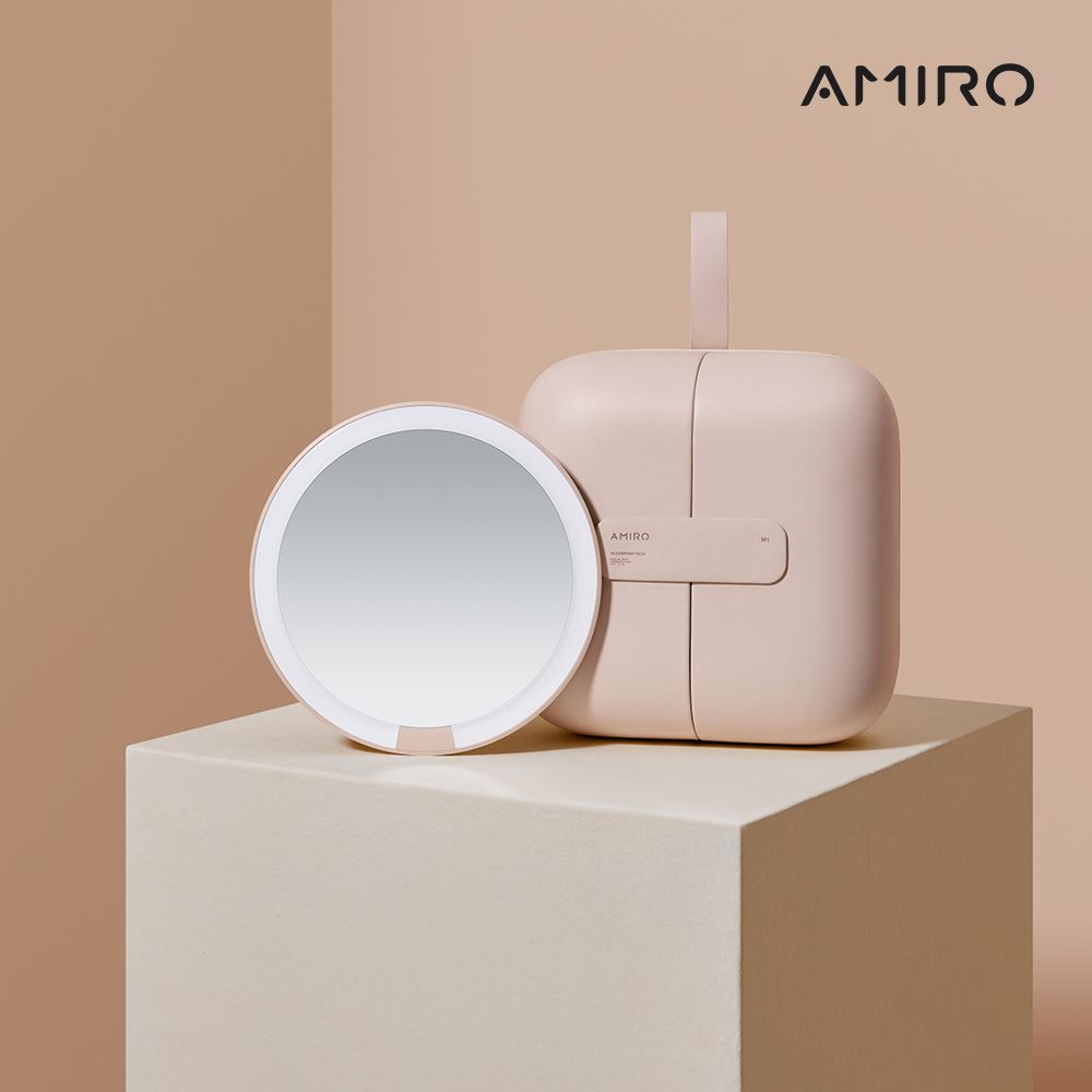 AMIRO 覓光 Cube S 行動LED磁吸美妝鏡折疊收納化妝箱 - 白色 化妝鏡/化妝包/新秘/彩妝師/旅行化妝鏡/美妝工具箱/彩妝師/帶燈化妝台/包包鏡/美容師/化妝盒