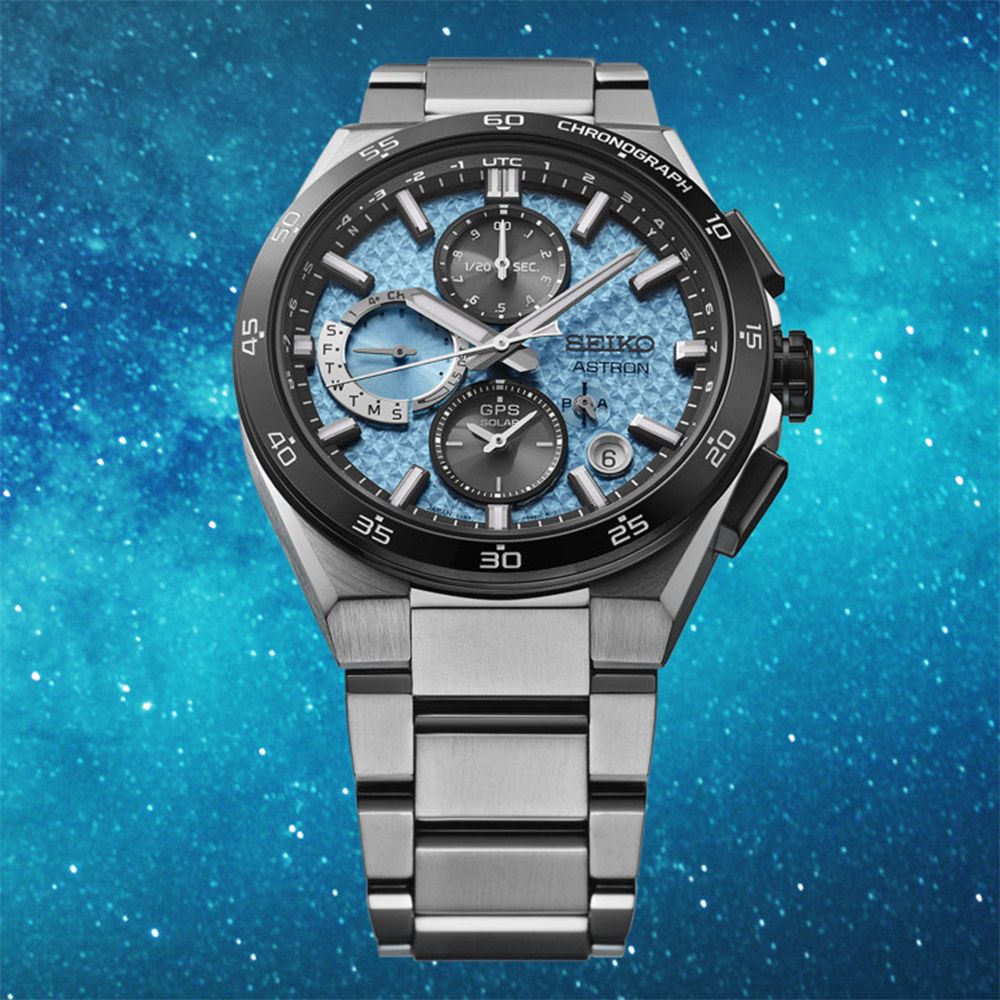 SEIKO精工 ASTRON 限量星空GPS衛星定位雙時區鈦金屬手錶 SSH157J1 5X83-0AC0B