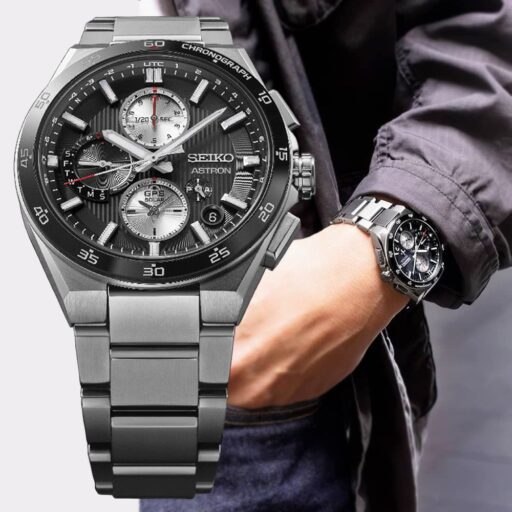 SEIKO精工 Astron 鈦金屬 GPS衛星對時 太陽能計時腕錶-黑_SK028 SSH151J1/5X83-0AA0D