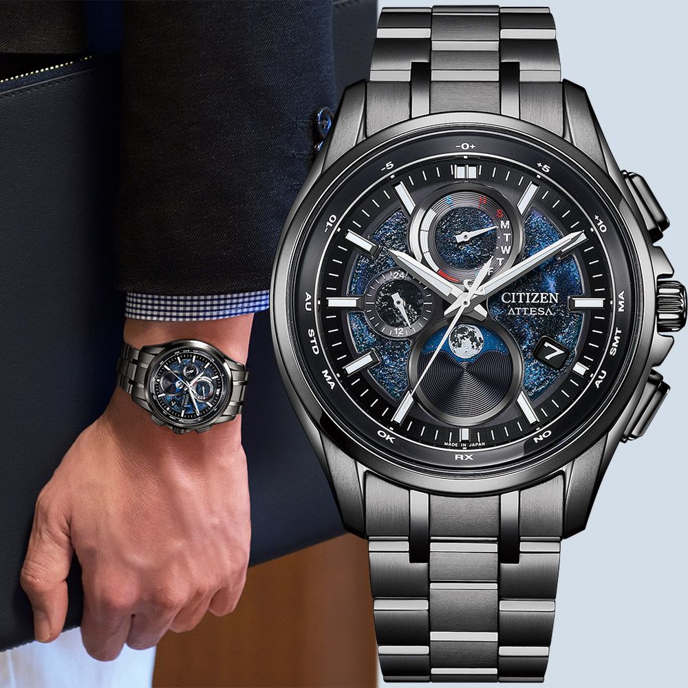 CITIZEN星辰 HAKUTO-R 限量月相光動能電波手錶 BY1008-67L