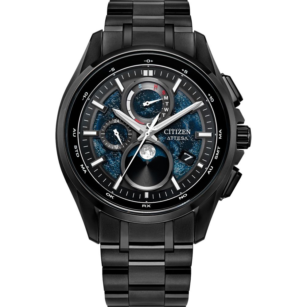 CITIZEN星辰 GENTS系列 HAKUTO-R限定鈦金屬光動能月相電波腕錶BY1008-67L