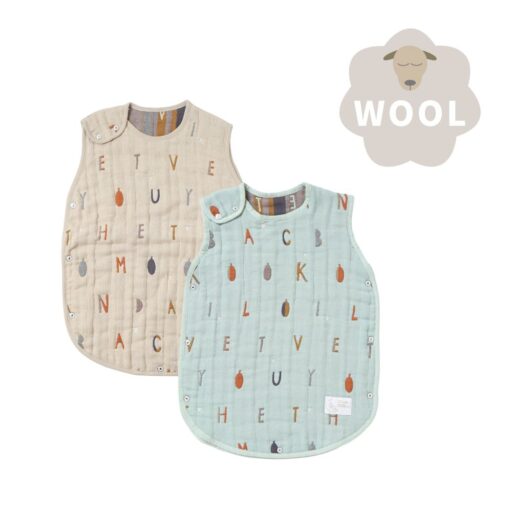 10mois星辰字母羊毛六層紗防踢背心 嬰童
