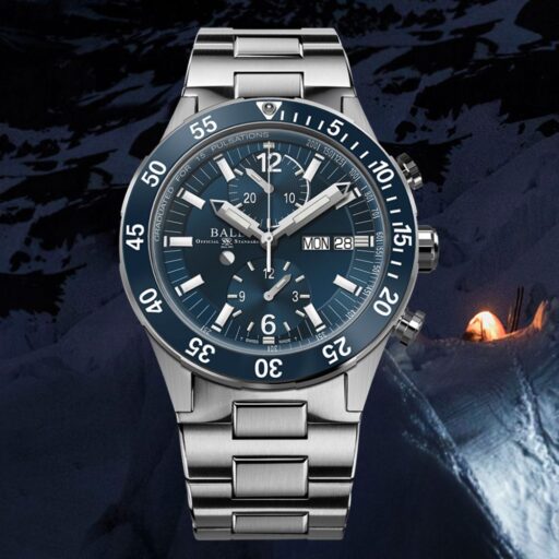 Ball波爾 B2_Roadmaster 微型氣燈鈦金屬耐寒機械錶-雙眼全藍42mm DC3030C-S1-BE