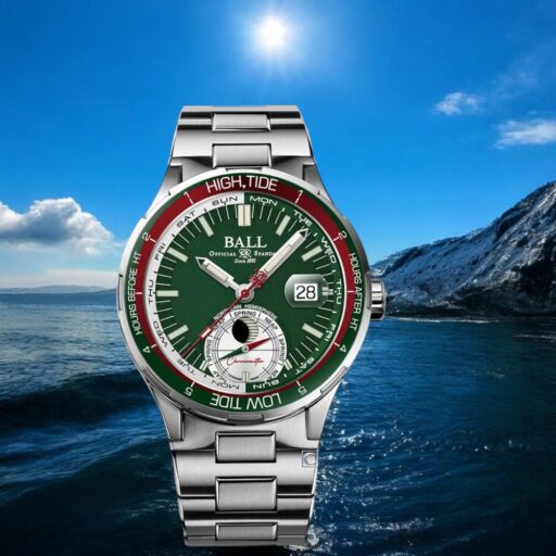 Ball波爾 Roadmaster系列 天文台認證 潮汐顯示機械錶 男錶 手錶-41mm綠 DM3120C-S1CJ-GR