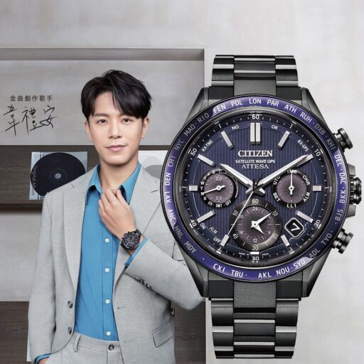CITIZEN星辰 韋禮安廣告款 紺星 限量 鈦 GPS衛星對時光動計時手錶 CC4059-64L