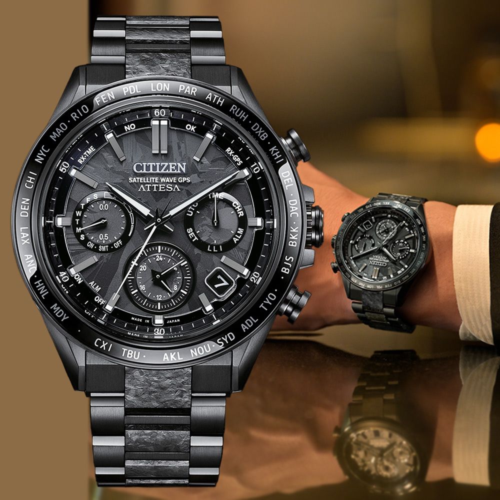 CITIZEN星辰 GENTS HAKUTO-R 限量 光動能GPS衛星對時鈦金屬 計時腕錶 CC4067-66E