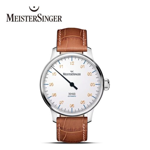 MeisterSinger明斯特 AM901G N°3 白色自動上鍊手錶(機械錶 男錶 自動上鍊)