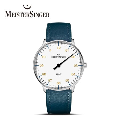 MeisterSinger明斯特 NES901G Neo 白色搭配藍寶石玻璃機械手錶(機械錶 自動上鍊)