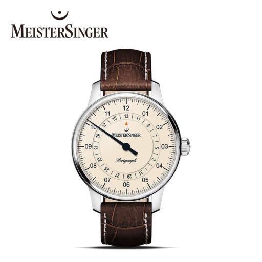 MeisterSinger明斯特 BM1103 Perigraph-38mm-象牙色機械手錶(自動上鍊 機械錶)