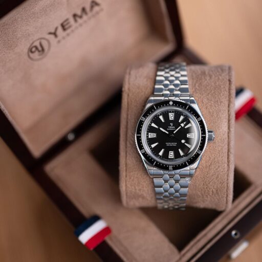 Yema野馬 自製機芯 Skin Diver CMM.20 曜石黑 機械錶 手錶 男錶-12.25.20.66.SN.M3