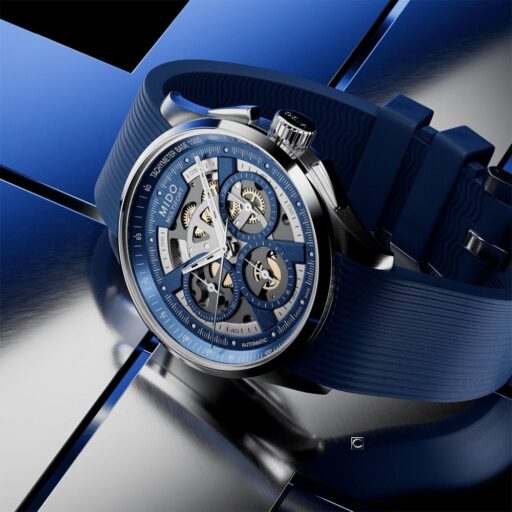 MIDO美度 Multifort 鏤空計時碼錶 機械錶 男錶 手錶-43mm藍 M0386621704000