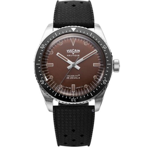 VULCAIN窩路堅 潛水員系列 大三針 機械錶 男錶 手錶 咖啡色38mm-660170A47.BAR200