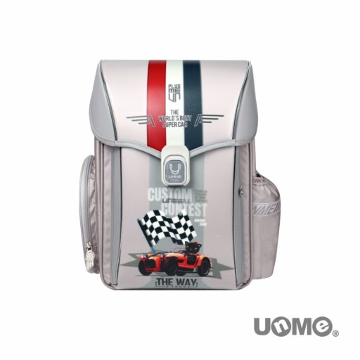 UnMe夢想家U型護脊減壓磁扣書包-銀翼賽車手