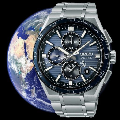 SEIKO精工 Astron GPS對時太陽能5X83雙時區鈦金屬男錶-藍x銀/44.1mm 5X83-0AP0B(SSH175J1)