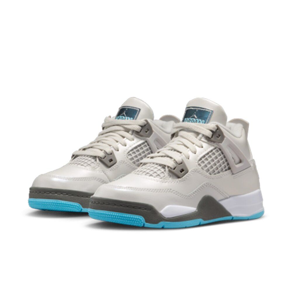 NIKE 耐吉Air Jordan 4 Retro Photon Dust Blue Chill (PS) 灰藍 休閒鞋 中童鞋 HV4682-014:圖片 2