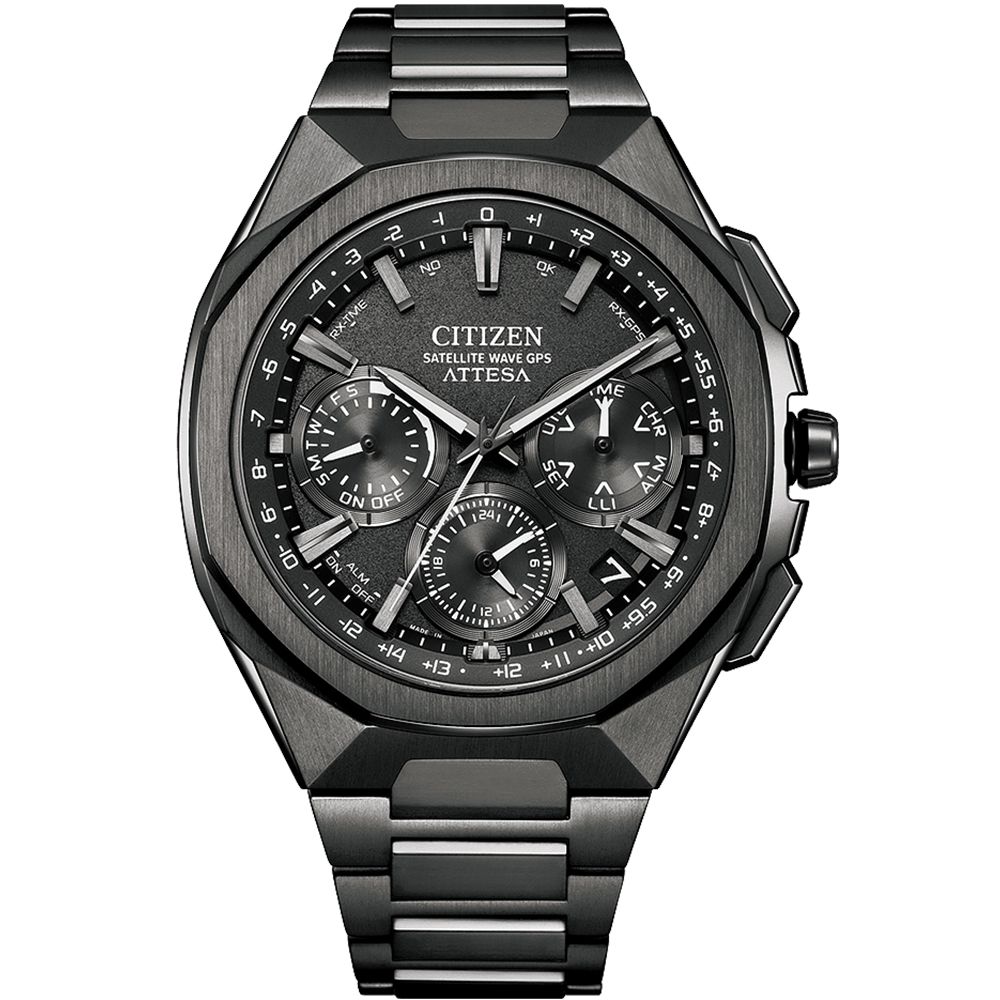 CITIZEN星辰 代言人廣告款光動能GPS對時萬年曆鈦金計時錶/44mm/CC4105-69E
