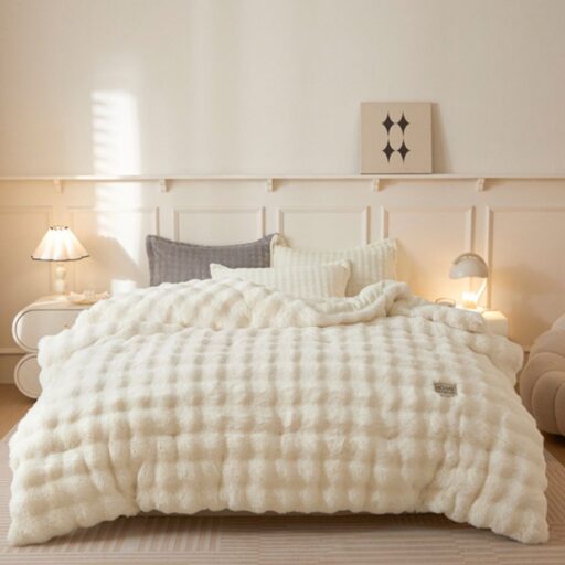 學生宿舍牛奶絨 加厚被芯 冬季A類母嬰級兔毛 絨毛毯 被子加厚