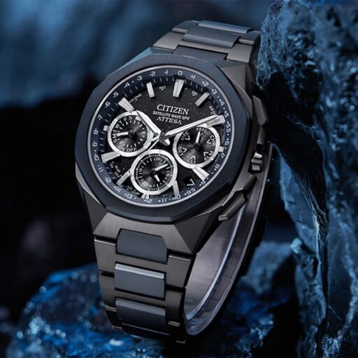 CITIZEN星辰 湛藍星空 限量 鈦 八角 GPS衛星對時光動能計時手錶 CC4106-74E