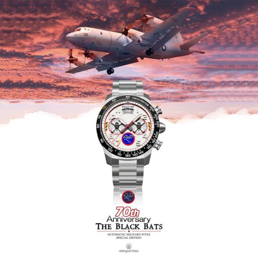 elegantsis愛樂時 黑蝙蝠中隊 70周年紀念計時機械錶 ELJX43AC-34-NW01MA