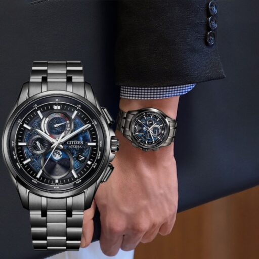 CITIZEN星辰 GENTS系列 HAKUTO-R限定鈦金屬光動能月相電波腕錶BY1008-67L