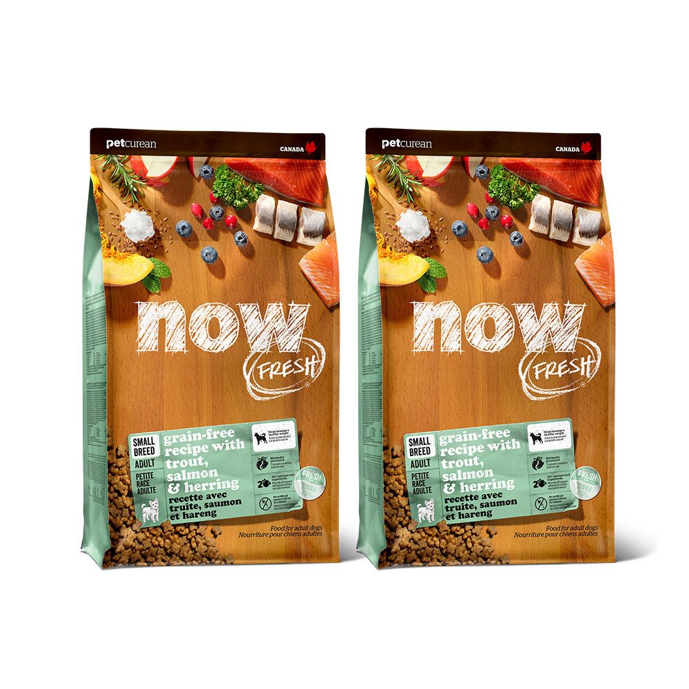 now鮮肉天然糧 小型犬鮮魚配方3.5磅 兩件組 狗狗無穀天然糧 (犬糧 狗飼料 鮭魚 鱒魚 鯡魚 皮毛保健 護膚 小顆粒)