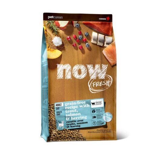 now鮮肉天然糧 成貓鮮魚配方8磅 貓咪無穀天然糧 (貓糧 貓飼料 鱒魚 鮭魚 鯡魚 皮毛保健 護膚 低卡)
