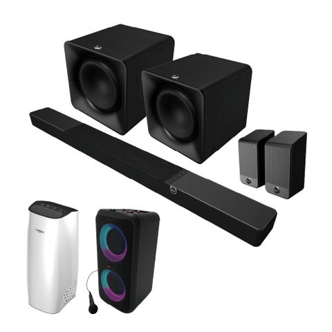 Klipsch 古力奇 Flexus Core 300+SUB 200 x2+SURR 200 7.2.4聲道雙重低音天空聲霸全配劇院組 (釪環公司貨)