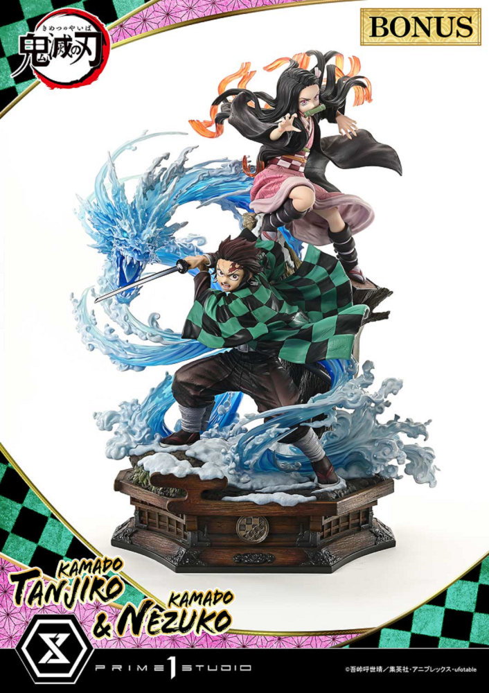 【Prime 1 Studio】 CMDSKY-01UTS 鬼滅之刃 竈門炭治郎 & 竈門禰豆子 1:6雕像 終極特典版:圖片 9