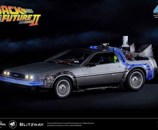 引進數量稀少品 Blitzway 回到未來2 時間機器 時光機 DeLorean DMC-12 跑車 可動發光完成品