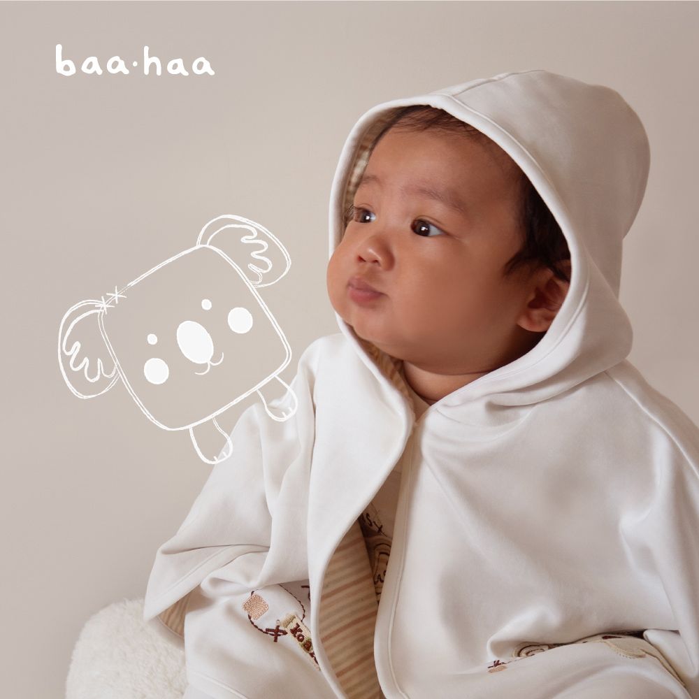 Gennies 奇妮baa.haa系列-原棉無尾熊寶寶斗篷外套(寶寶披風 嬰兒外套 蓋毯 抱被 被毯 禮盒裝 彌月禮盒):圖片 3