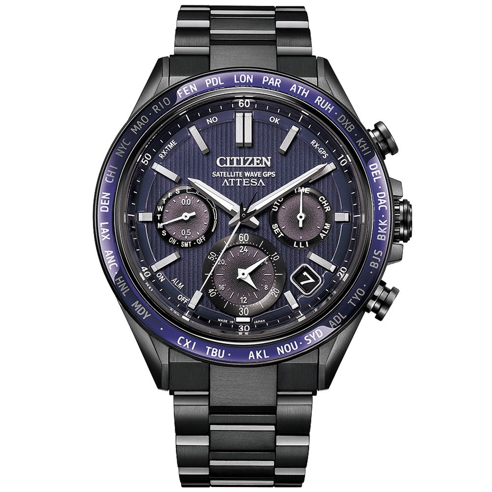 CITIZEN星辰 GENTS 韋禮安 廣告配戴款 紺星 GPS鈦金屬光動能腕錶 CC4059-64L:圖片 2