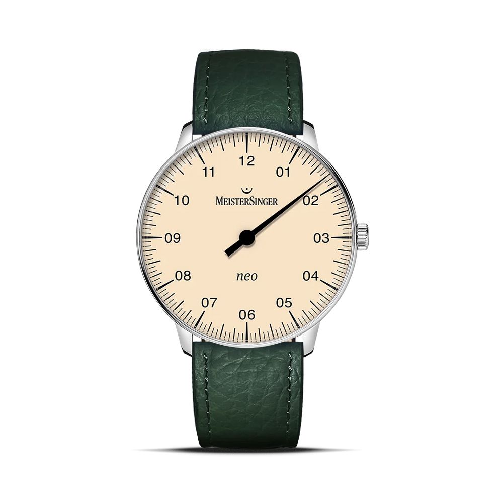 MeisterSinger明斯特 NES903 Neo 象牙色搭配藍寶石玻璃機械手錶(機械錶 自動上鍊):圖片 2