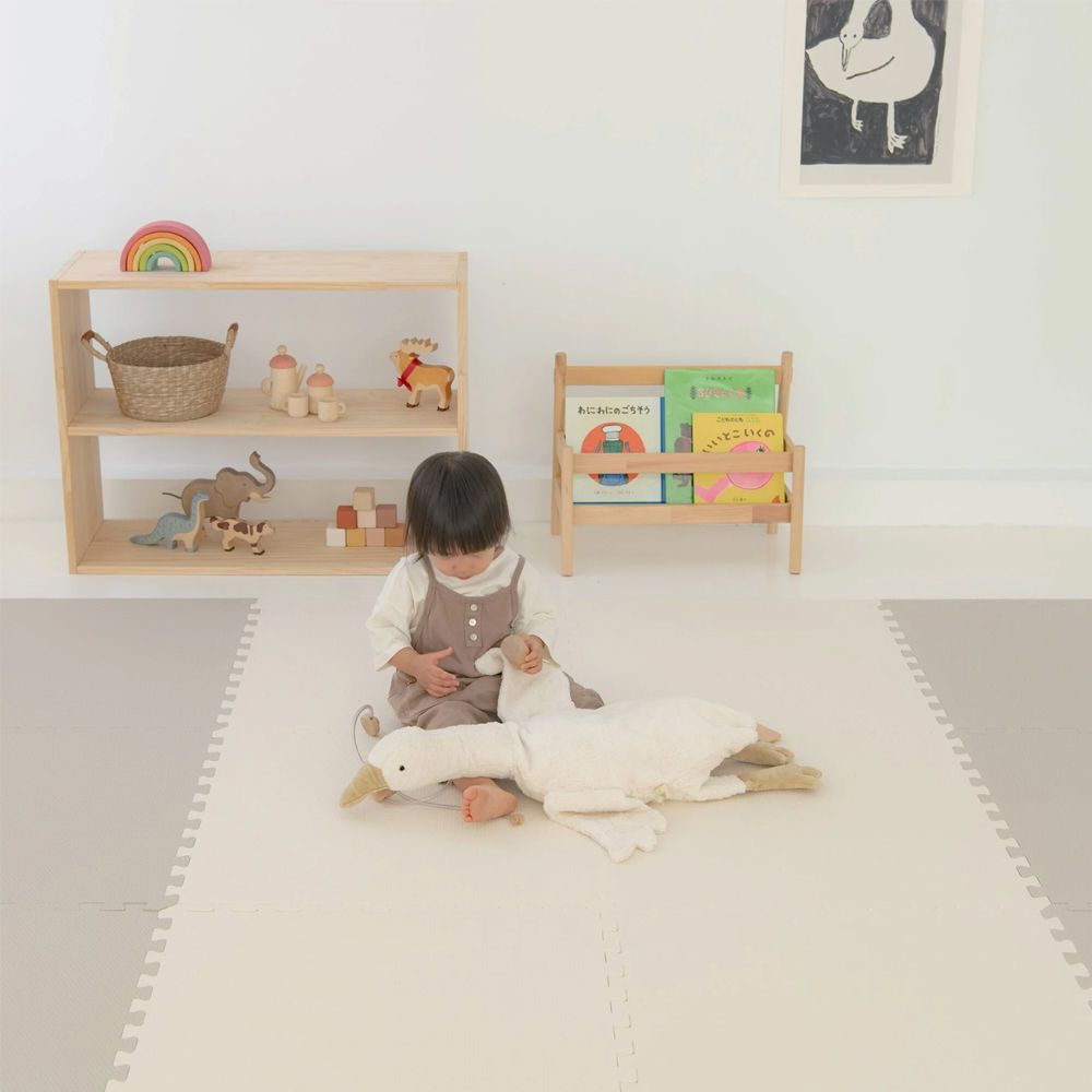 Pato Pato嬰幼兒莫蘭迪60x60x2cm雙色巧拼地墊 / 暖灰&乳白 / 6片入:圖片 3