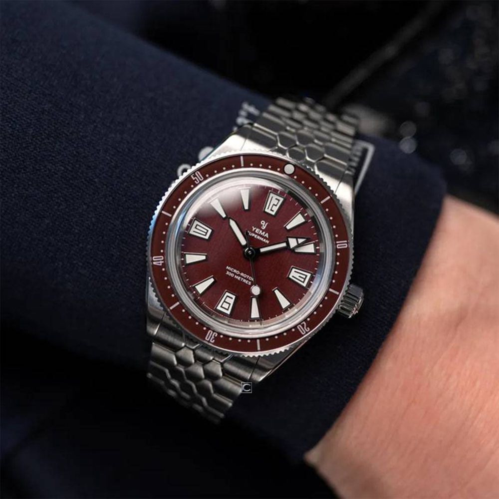 Yema野馬 自製機芯Skin Diver CMM.20 波爾多紅 機械錶 手錶 男錶-12.25.20.11.SN.M3:圖片 2