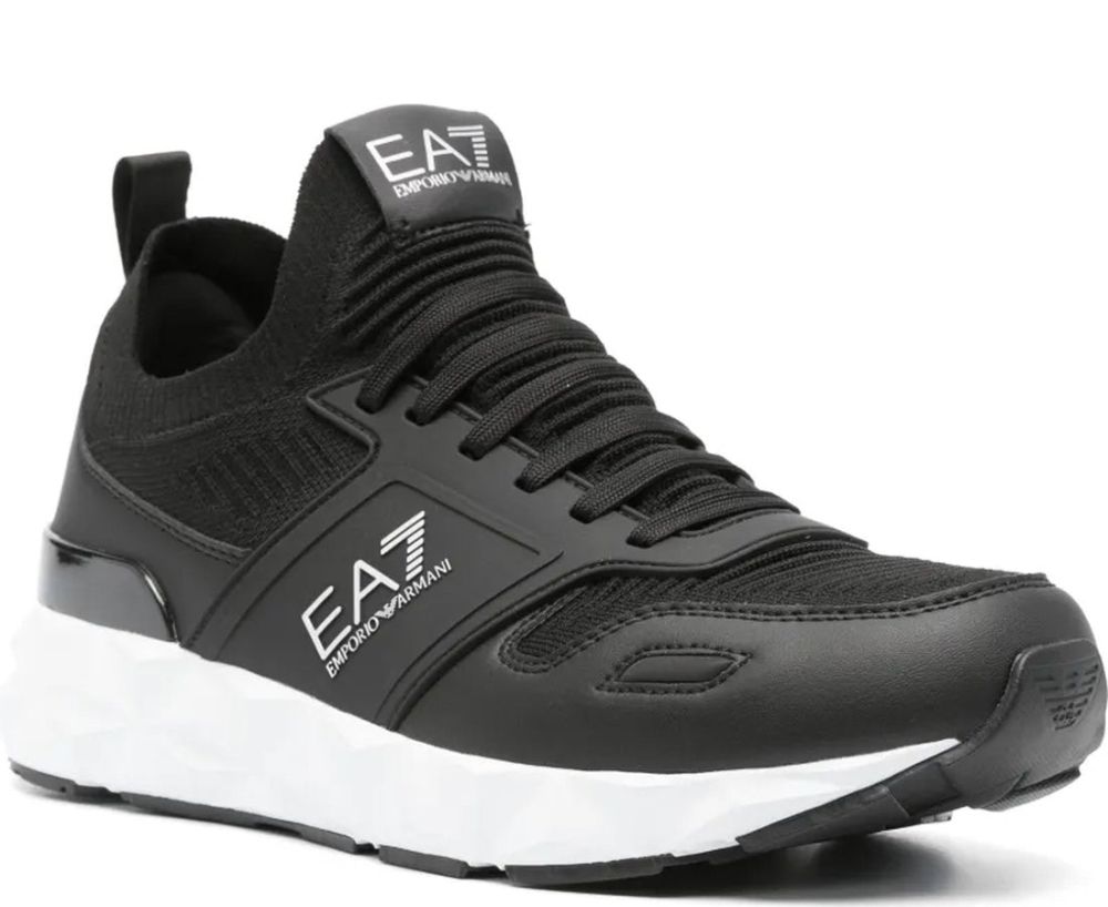 EMPORIO ARMANI黑色 休閒日常 CLOSED 板鞋 平底鞋 時尚運動鞋 休閒鞋 黑色男款鞋 2025春夏新品:圖片 2
