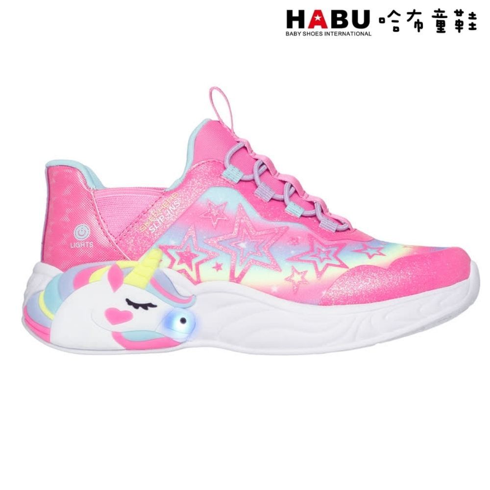 HABU 哈布童鞋SKECHERS 女童系列 燈鞋 Unicorn Dreams-Starry Lite 彩虹小馬 中童 302296LPKMT:圖片 2