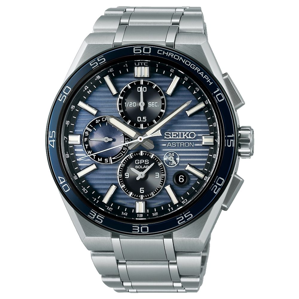 SEIKO精工 Astron GPS對時太陽能5X83雙時區鈦金屬男錶-藍x銀/44.1mm 5X83-0AP0B(SSH175J1):圖片 2