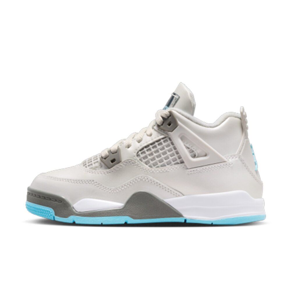 NIKE 耐吉Air Jordan 4 Retro Photon Dust Blue Chill (PS) 灰藍 休閒鞋 中童鞋 HV4682-014:圖片 3