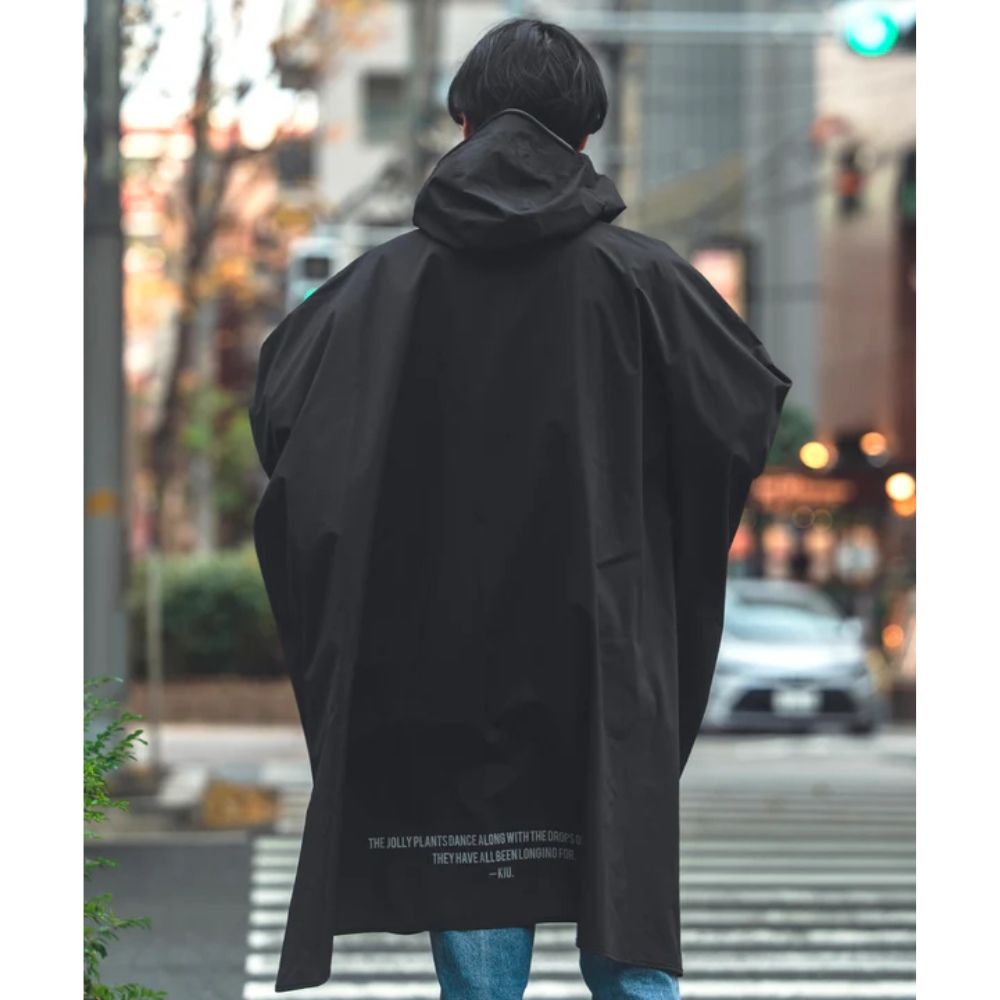 KiU日本 KiU 405-900 黑色 第二代 成人日常斗篷雨衣 內側TPU防水膜 耐水壓10000mm H2O:圖片 2