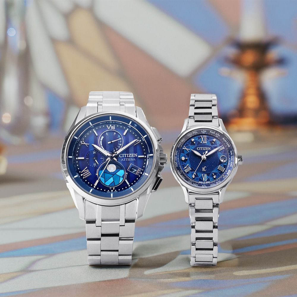 CITIZEN星辰 DEAR Collection 冬日琉光 限量 鈦 光動能電波情侶手錶 對錶 BY1000-51L+EC1160-71L:圖片 2