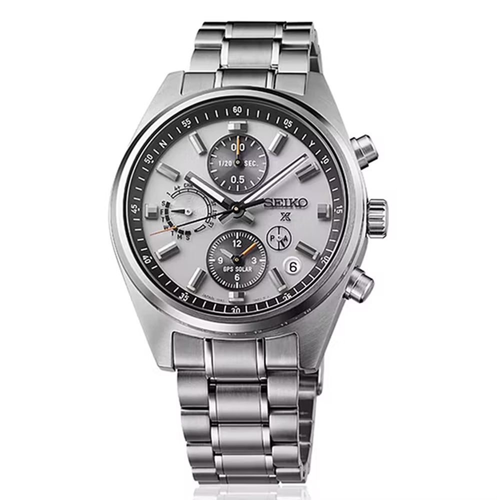 SEIKO精工 Prospex GPS衛星對時 太陽能雙時區計時腕錶-灰_SK028 SSH165J1/5X83-0AH0S:圖片 3