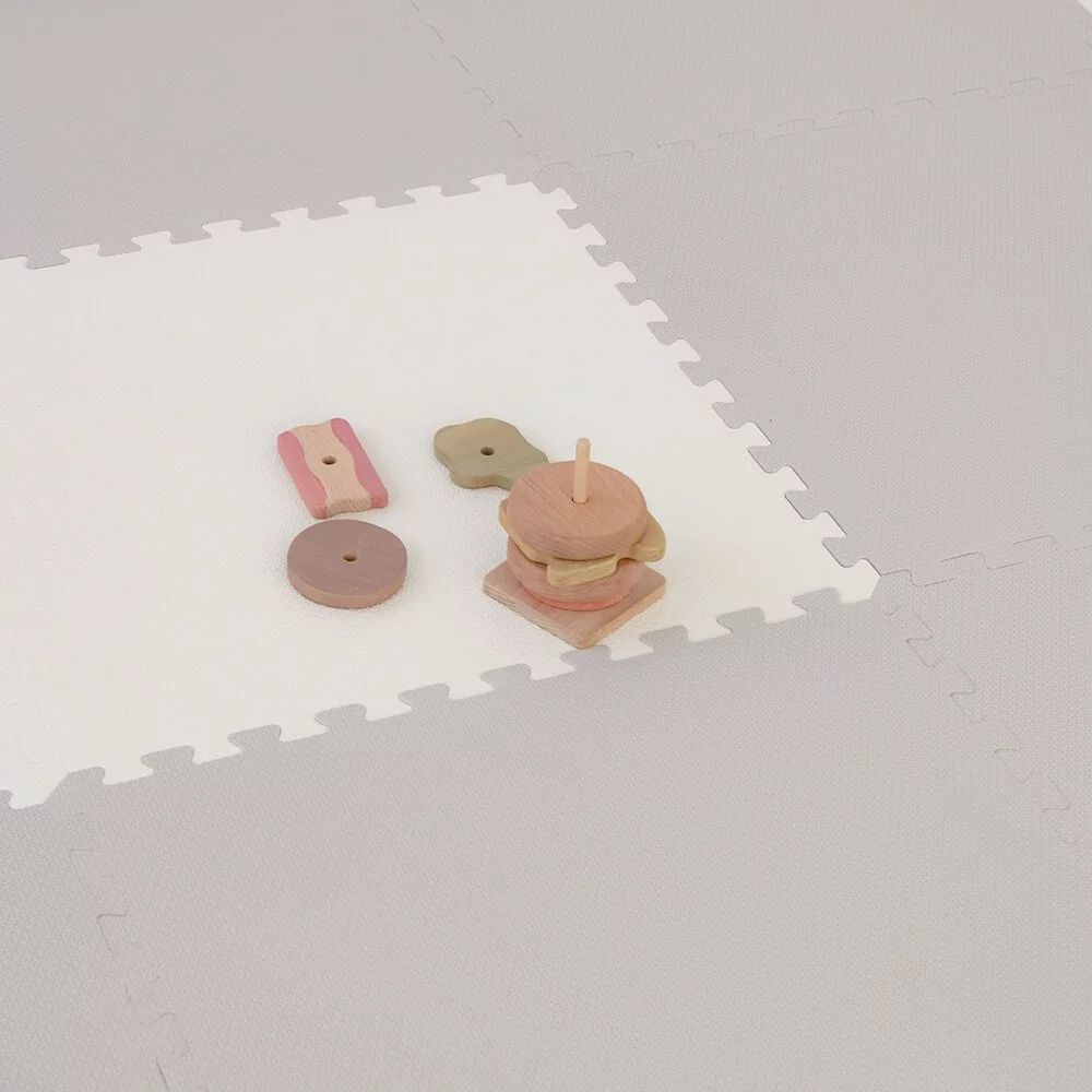 Pato Pato嬰幼兒莫蘭迪60x60x2cm雙色巧拼地墊 / 暖灰&乳白 / 6片入:圖片 4