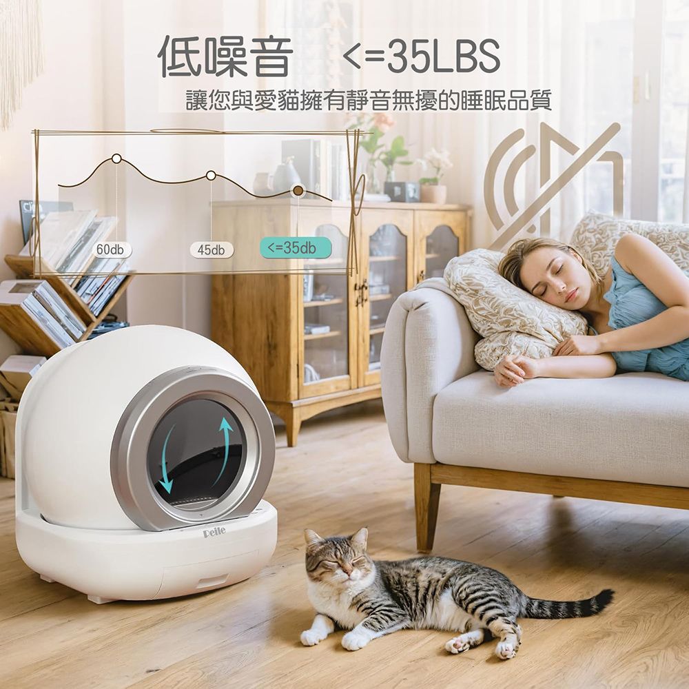 【Peile沛樂】65L小巨蛋 自動貓砂機 智能貓砂盆 BJ-PL01:圖片 4