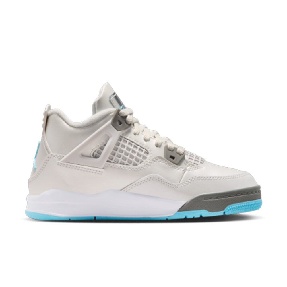 NIKE 耐吉Air Jordan 4 Retro Photon Dust Blue Chill (PS) 灰藍 休閒鞋 中童鞋 HV4682-014:圖片 4