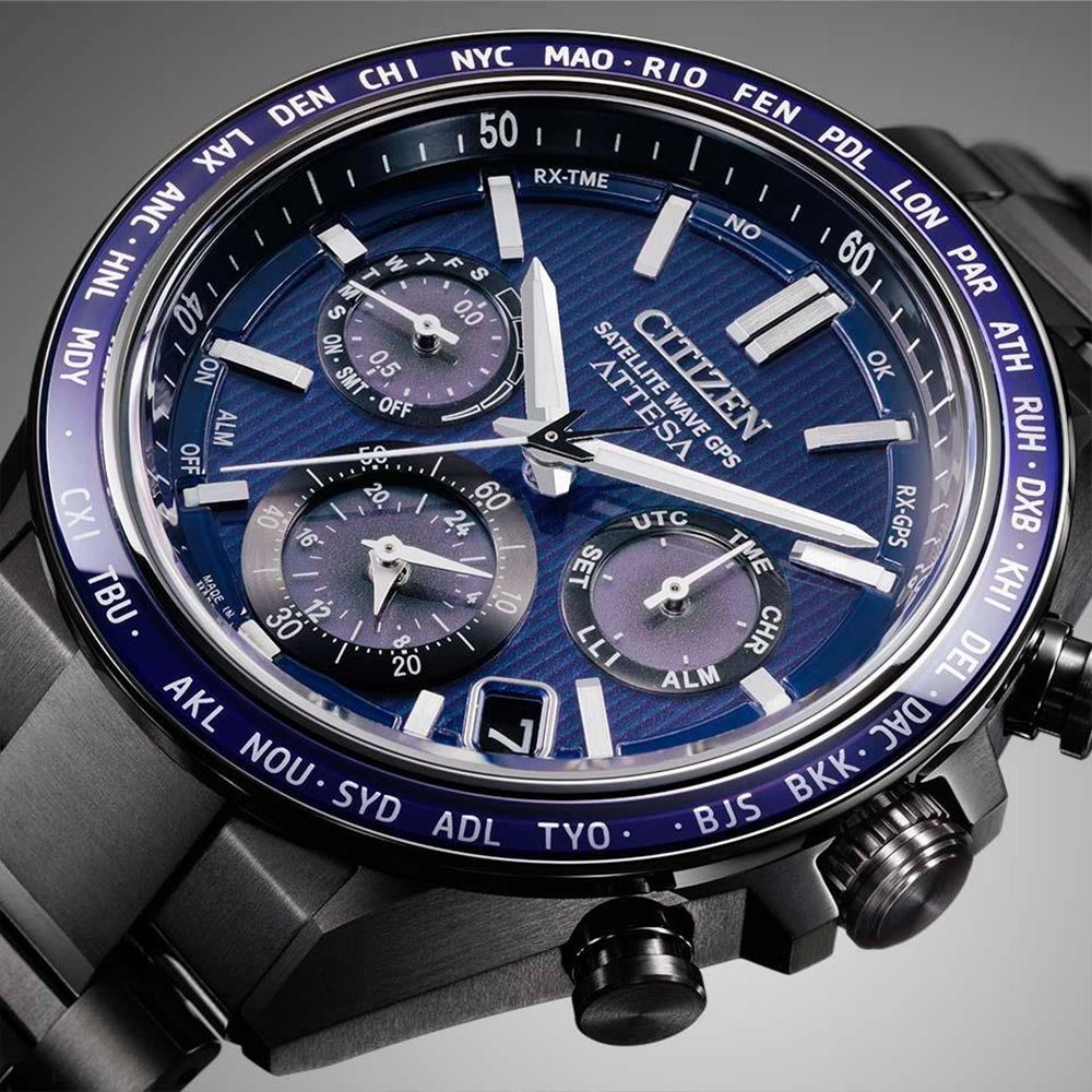 CITIZEN星辰 紺星款光動能GPS對時萬年曆鈦金計時錶/44.6mm/CC4059-64L:圖片 3