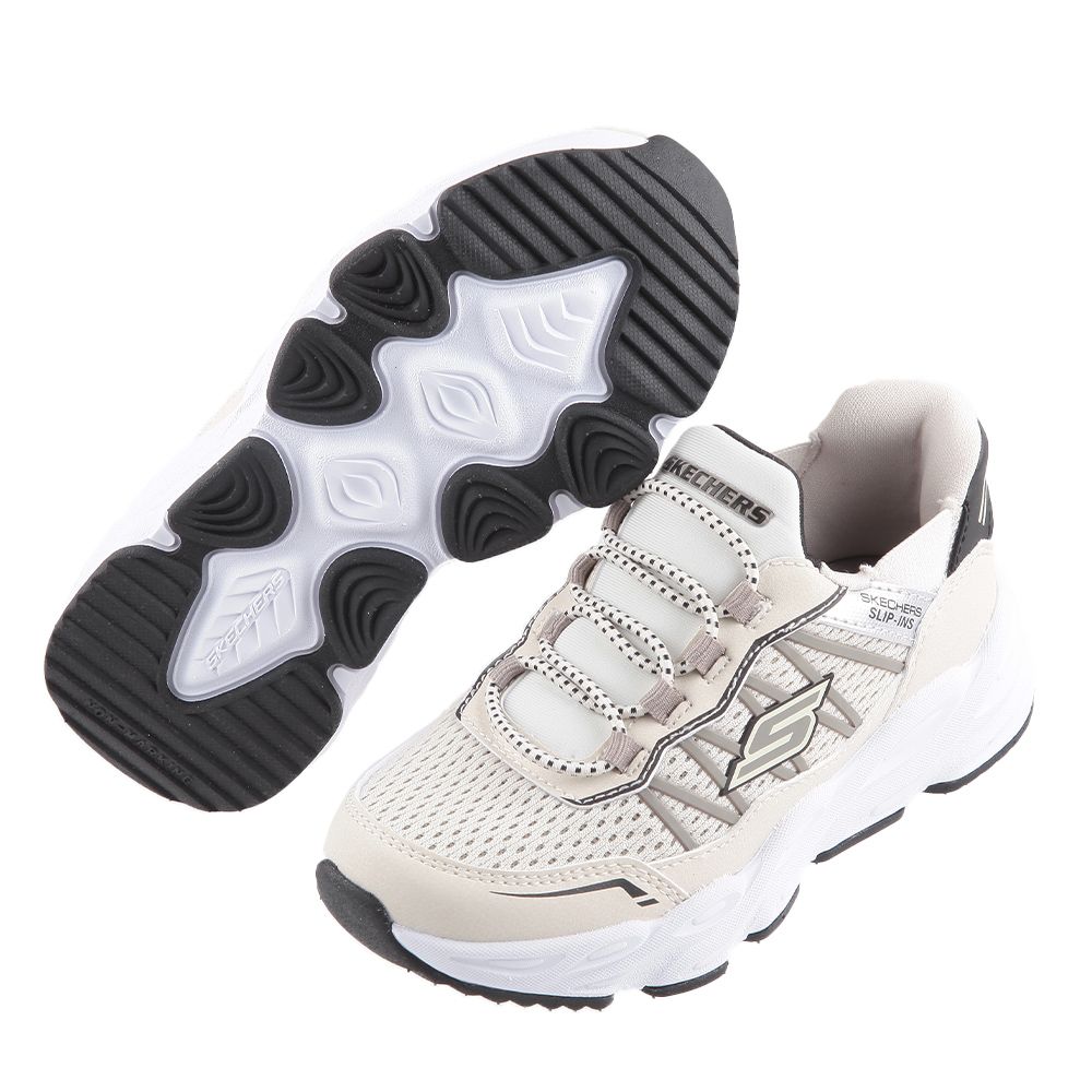 SKECHERS 斯凱奇涼感記憶鞋墊淺杏色兒童機能運動鞋:圖片 4