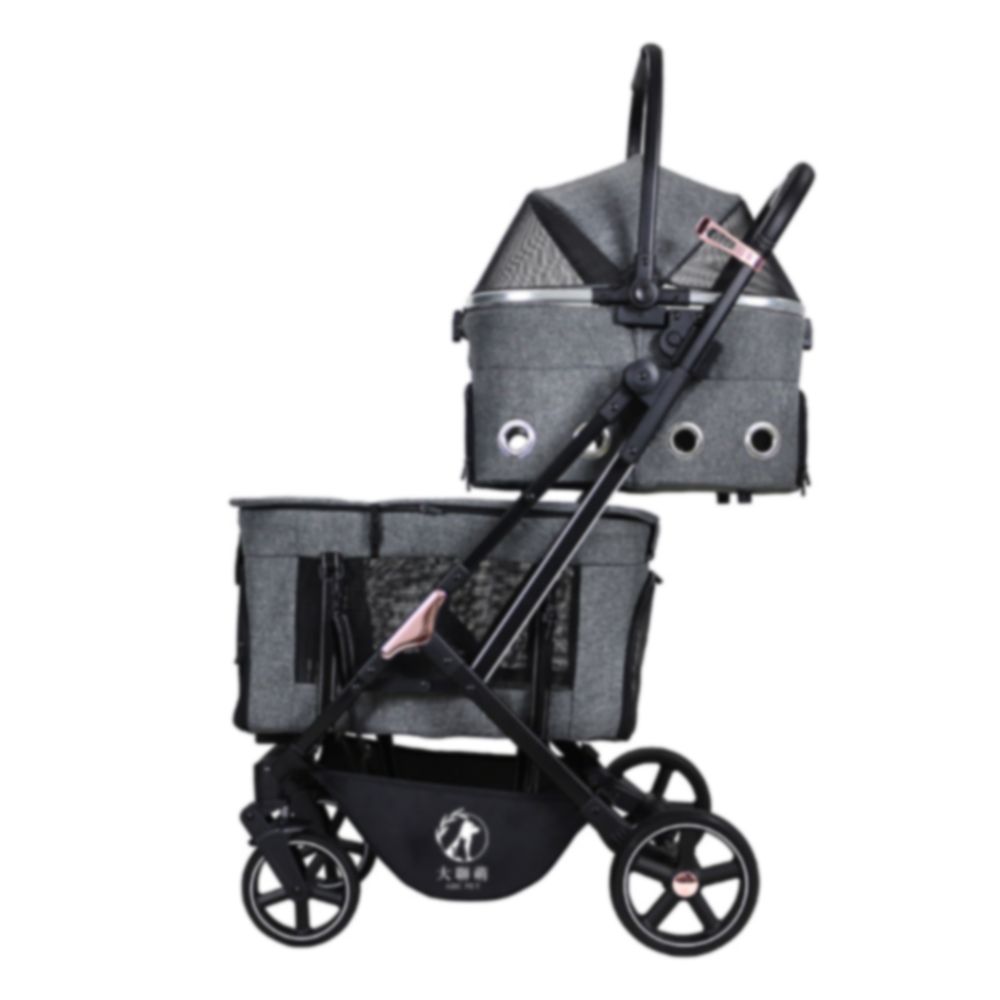 大聯萌歐式雙層寵物推車 寵物提籃(可摺疊收納/貓狗適用):圖片 5