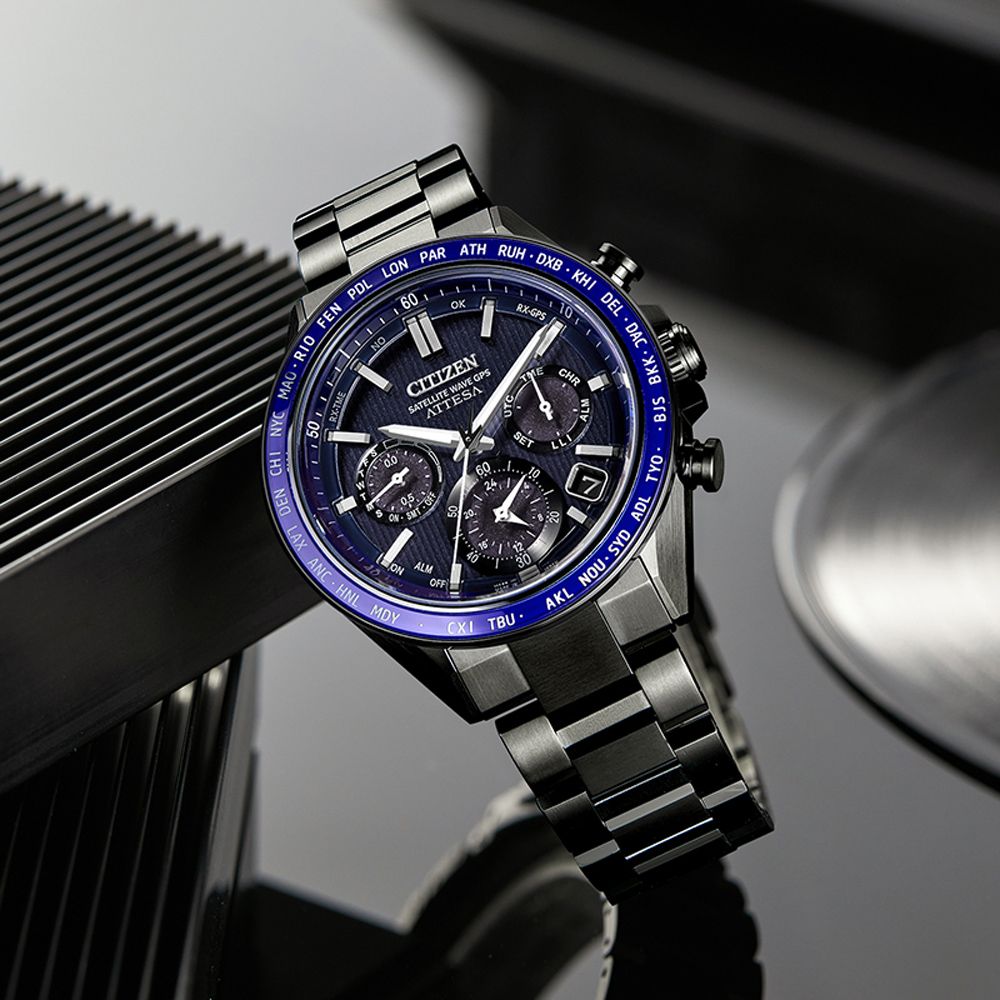 CITIZEN星辰 GENTS 韋禮安 廣告配戴款 紺星 GPS鈦金屬光動能腕錶 CC4059-64L:圖片 4